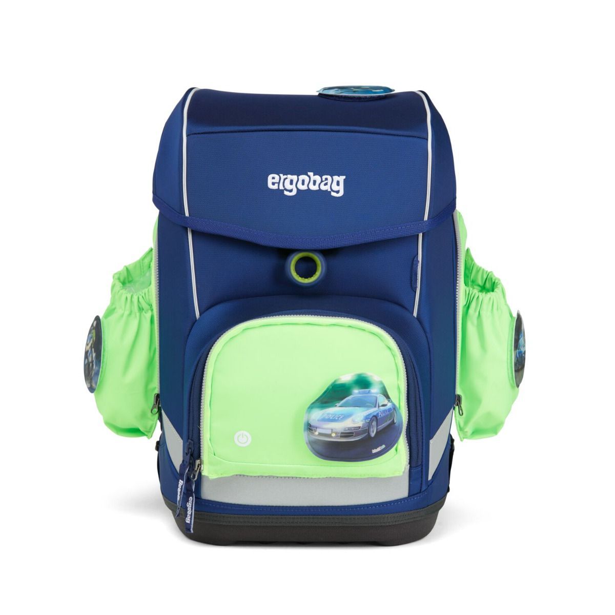 Ergobag LED Sicherheitsset Grün Fluoreszierende Zip-Seitentaschen 3tlg.
