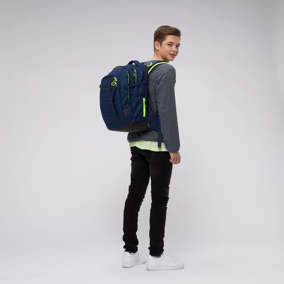Satch Match Toxic Yellow Streetwalk Edition Schulrucksack Set 4tlg.
