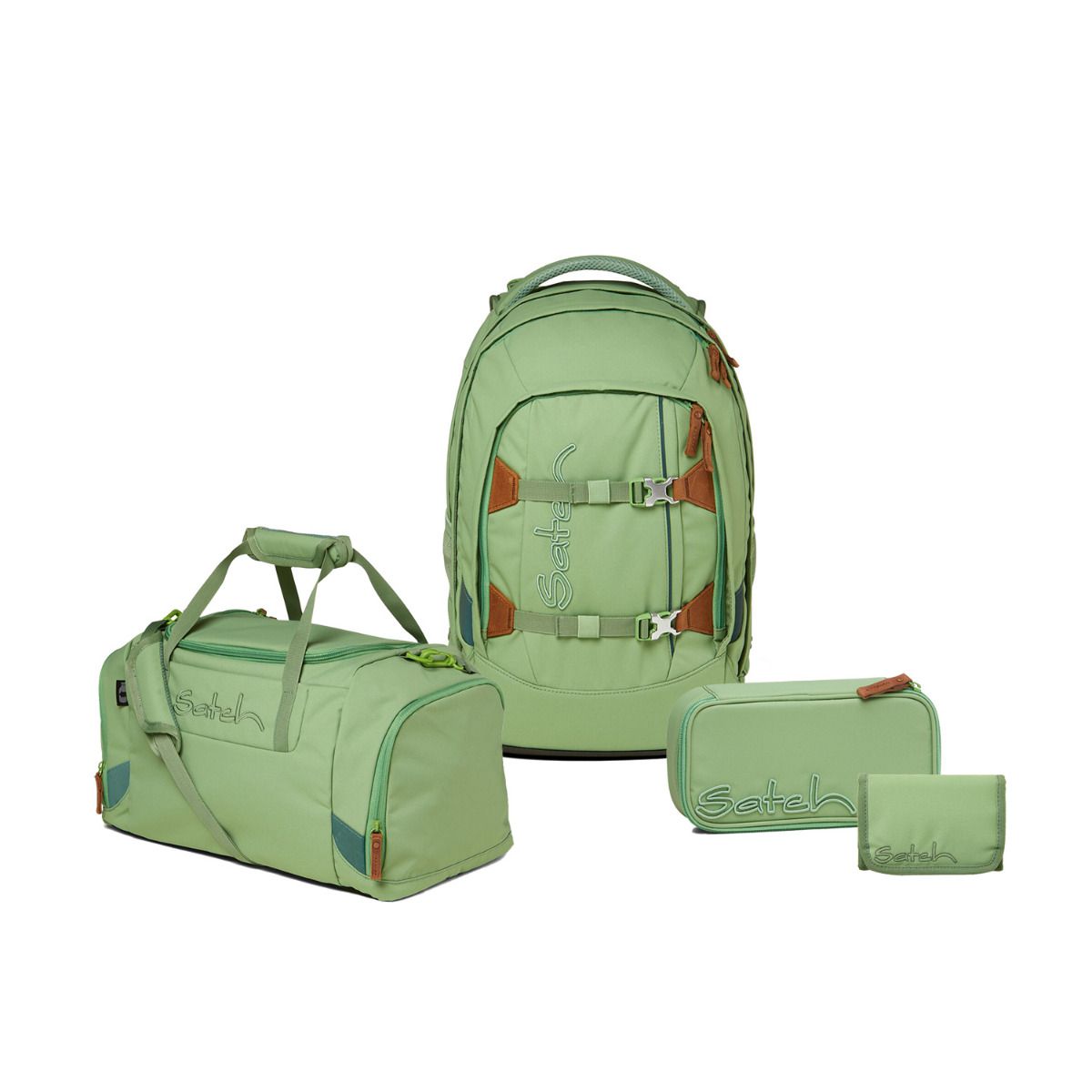 Satch Pack Nordic Jade Green Skandi Edition Schulrucksack Set 4tlg.